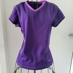 Fila women's active short-sleeve purple top